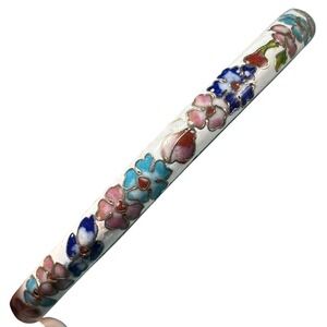 VTG Sarah Coventry POSIE Bracelet from 1982 Enamel‎ Cloisonne Flowers